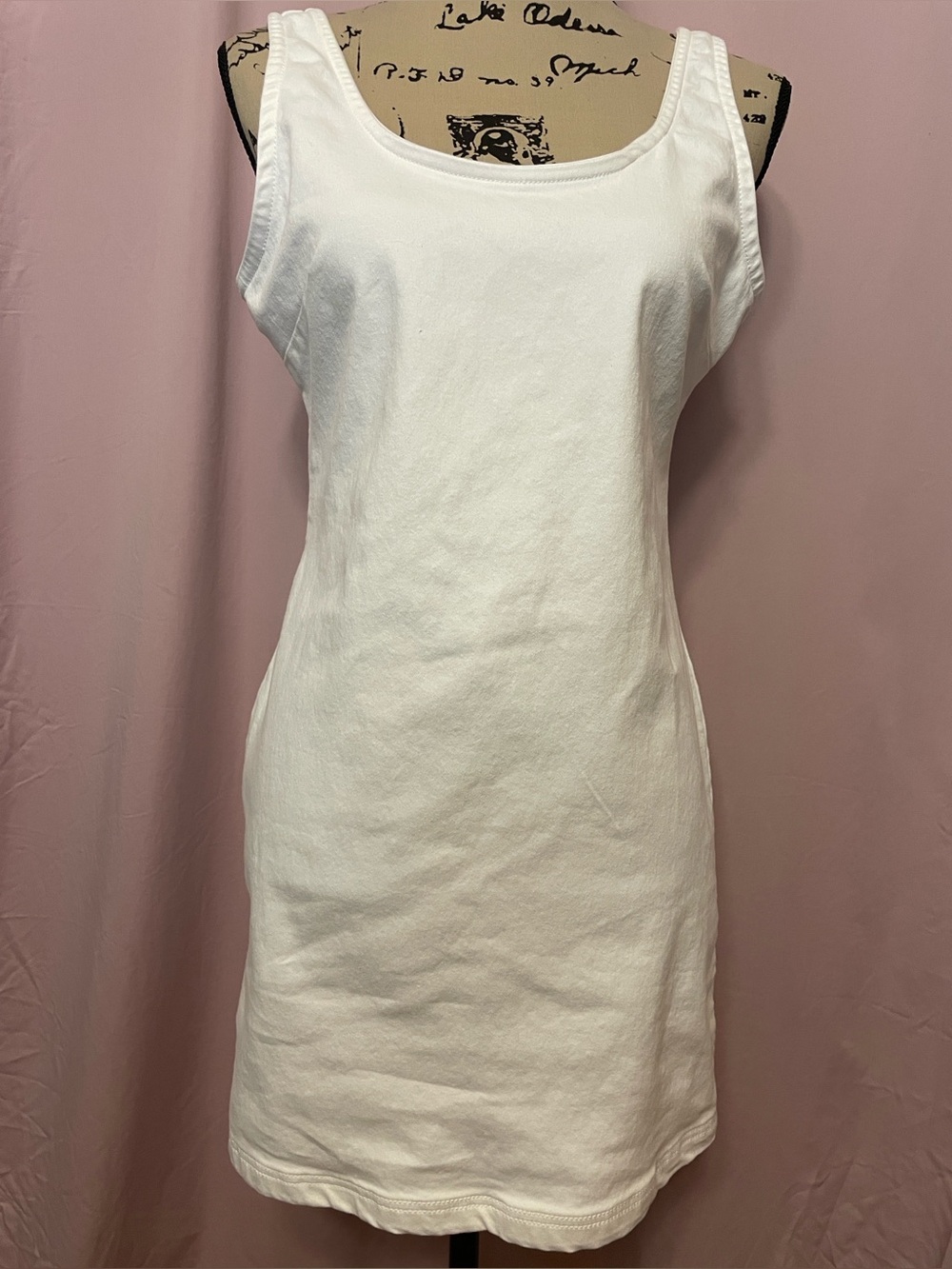 New Look White Mini Tank Dress Size Medium